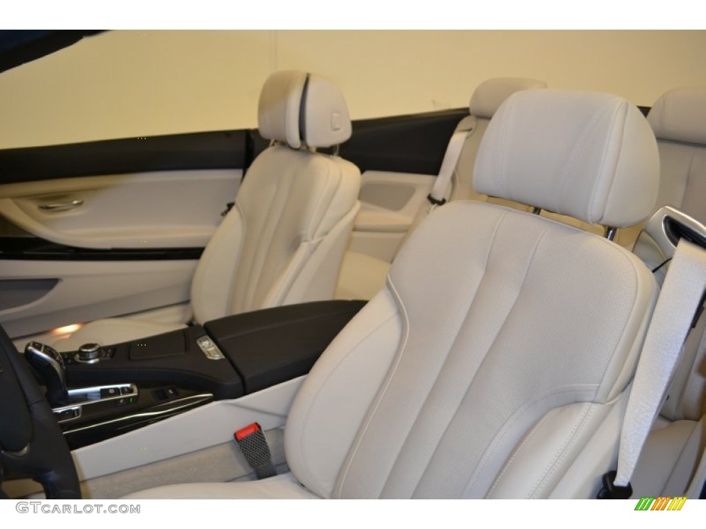 Ivory White Nappa Leather Interior 2012 BMW 6 Series 650i Convertible Photo #50676833