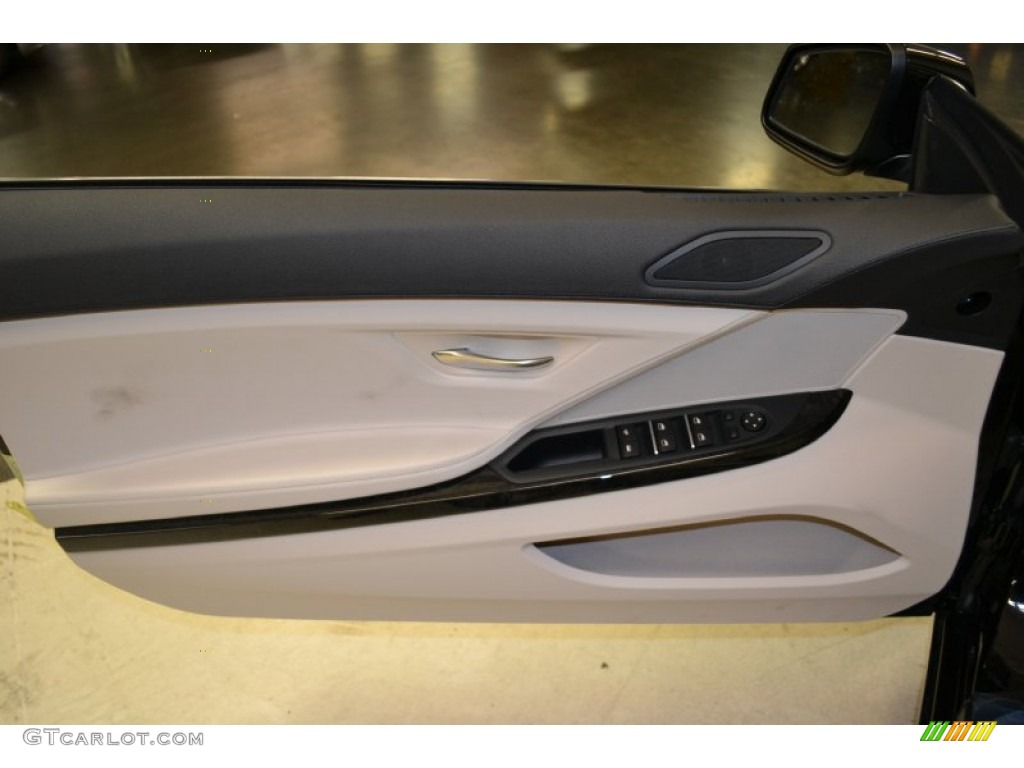 2012 BMW 6 Series 650i Convertible Ivory White Nappa Leather Door Panel Photo #50676857
