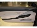 Ivory White Nappa Leather 2012 BMW 6 Series 650i Convertible Door Panel