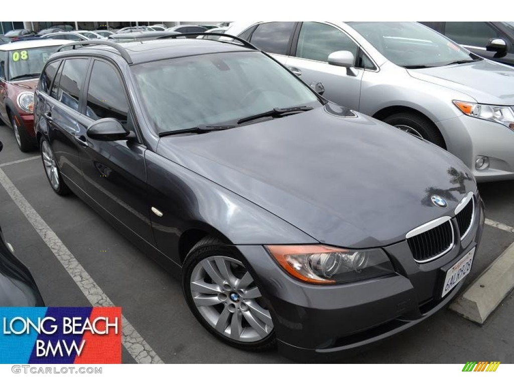 2007 3 Series 328i Wagon - Sparkling Graphite Metallic / Black photo #1