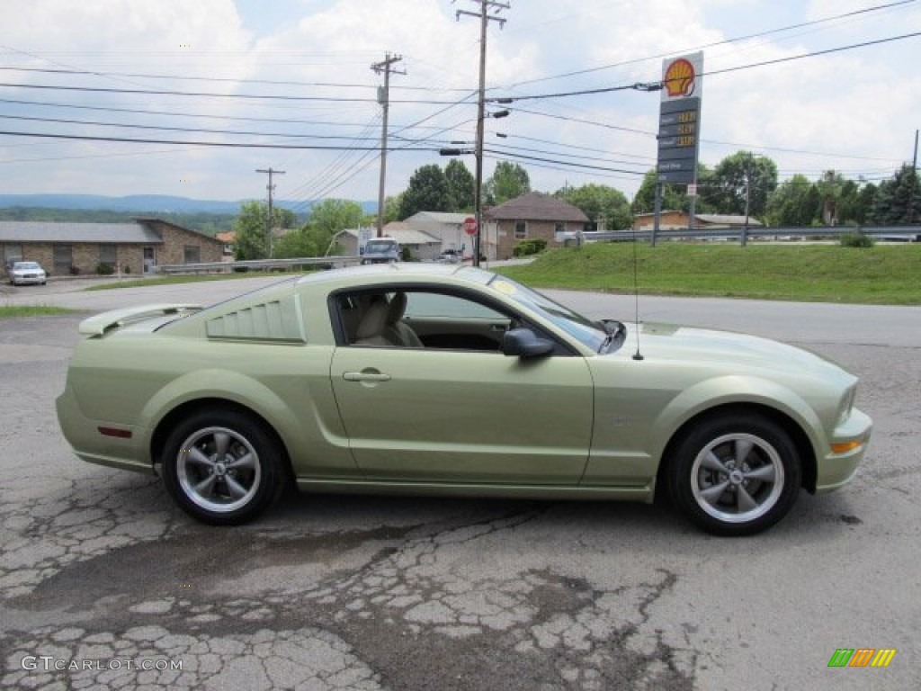 2005 Mustang GT Deluxe Coupe - Legend Lime Metallic / Medium Parchment photo #11
