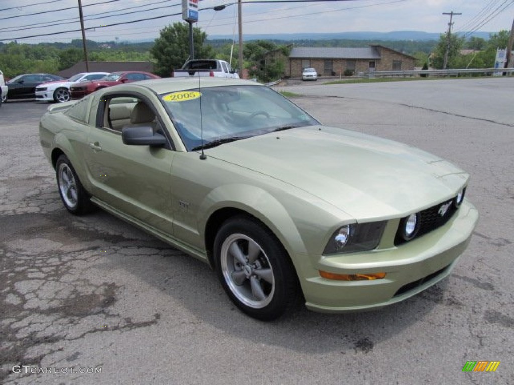 2005 Mustang GT Deluxe Coupe - Legend Lime Metallic / Medium Parchment photo #12