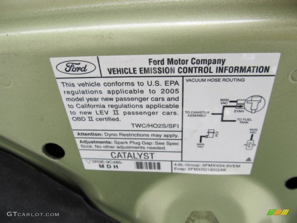 2005 Ford Mustang GT Deluxe Coupe Info Tag Photos