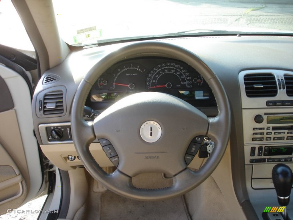 2006 Lincoln LS V8 Beige Steering Wheel Photo #50679737