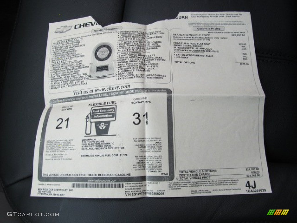 2006 Impala LT - Silverstone Metallic / Ebony Black photo #28