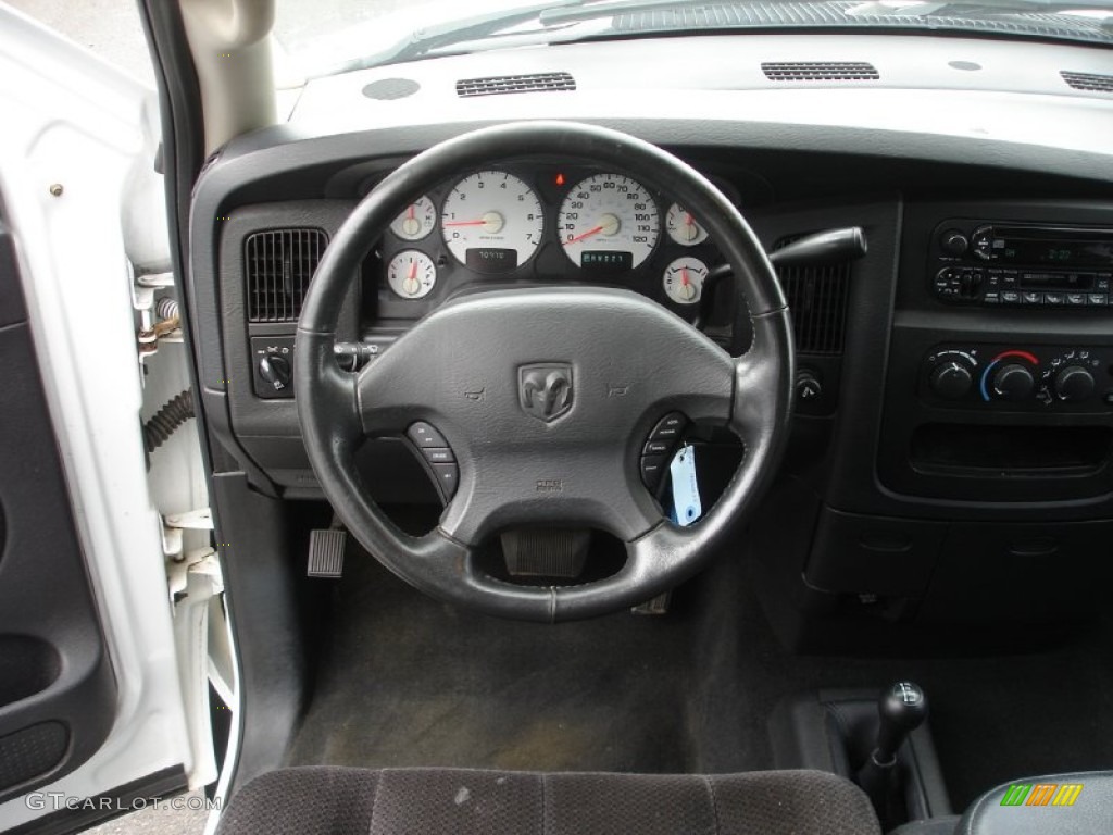 2003 Dodge Ram 2500 SLT Quad Cab 4x4 Dark Slate Gray Steering Wheel Photo #50680856