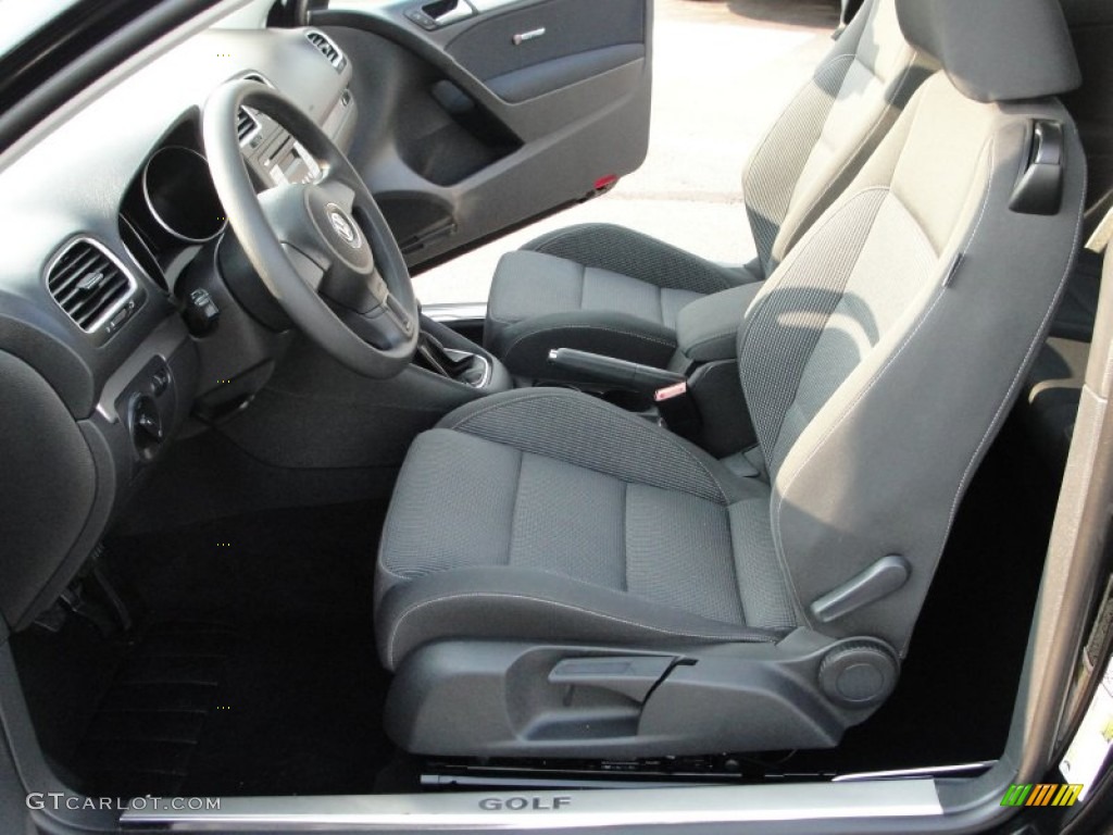 Titan Black Interior 2010 Volkswagen Golf 2 Door Wolfsburg Edition Photo #50680883