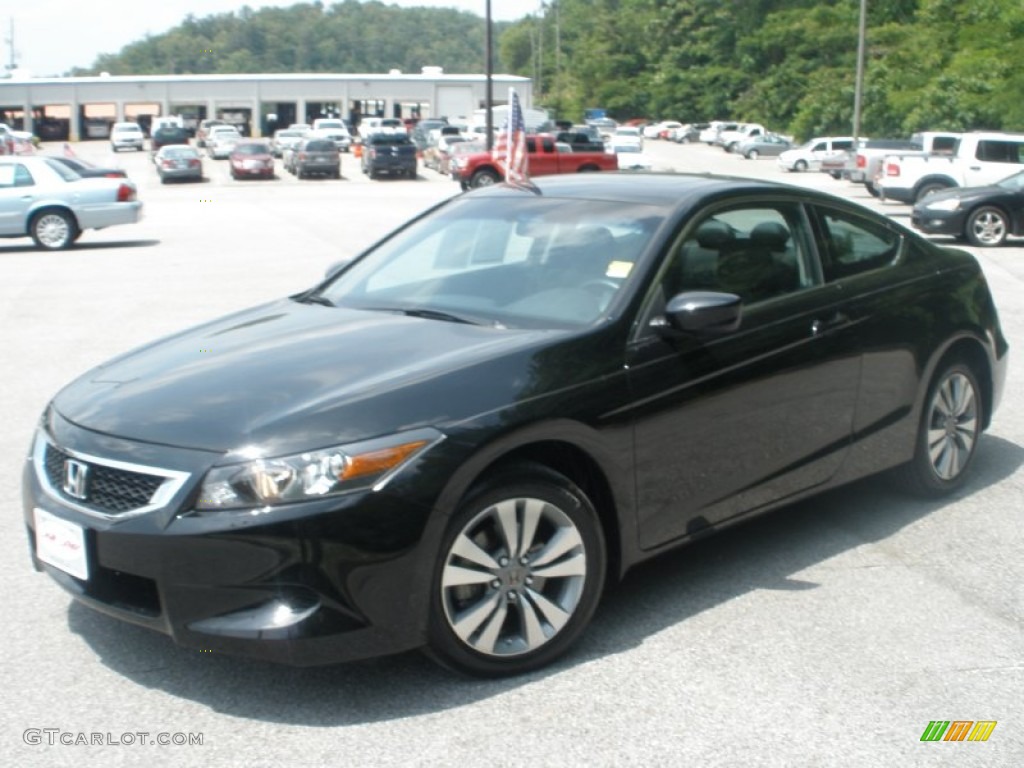 2009 Accord EX-L Coupe - Crystal Black Pearl / Black photo #7