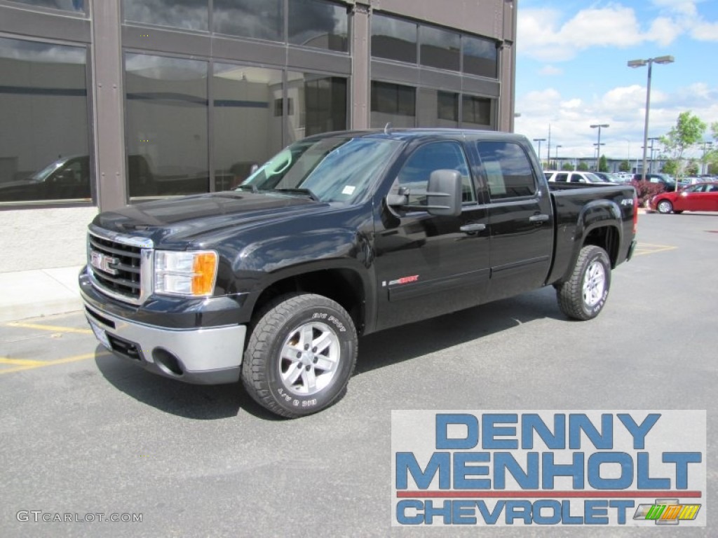 2008 Sierra 1500 SLE Crew Cab 4x4 - Onyx Black / Ebony photo #1