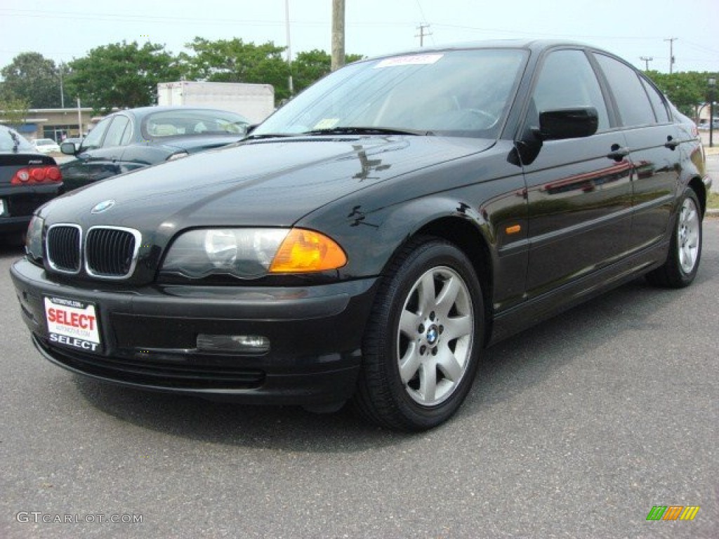 2001 3 Series 325i Sedan - Jet Black / Beige photo #1