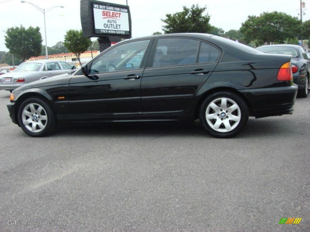 2001 3 Series 325i Sedan - Jet Black / Beige photo #3