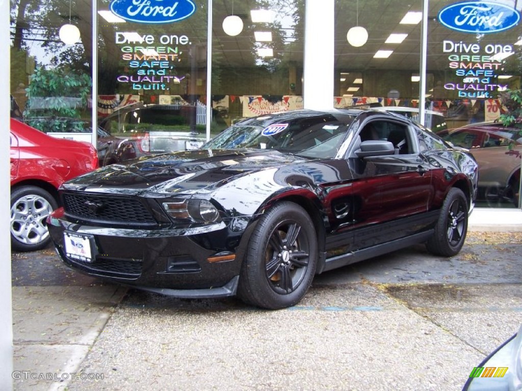 Ebony Black Ford Mustang