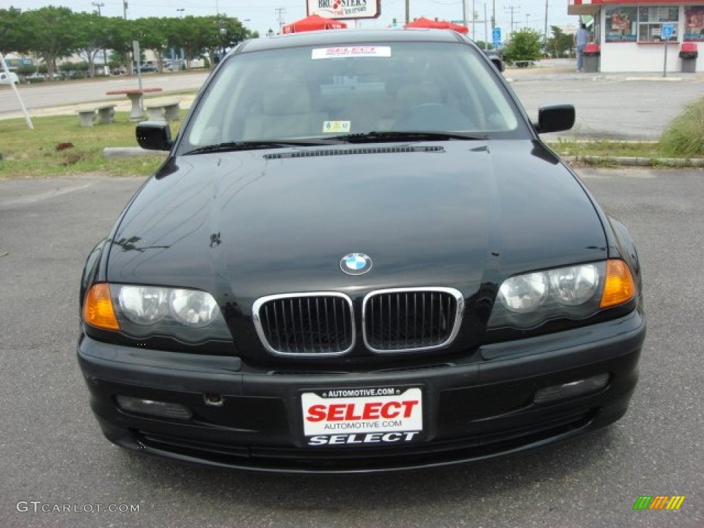 2001 3 Series 325i Sedan - Jet Black / Beige photo #8