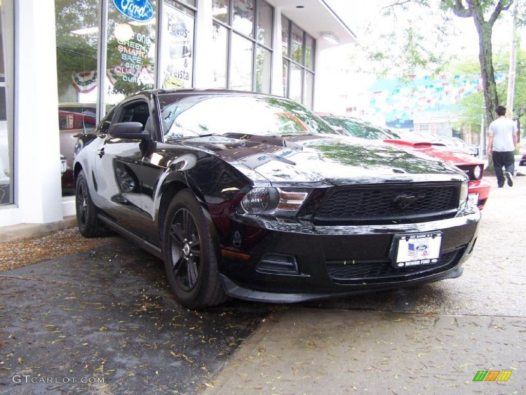 2011 Mustang V6 Coupe - Ebony Black / Charcoal Black photo #4