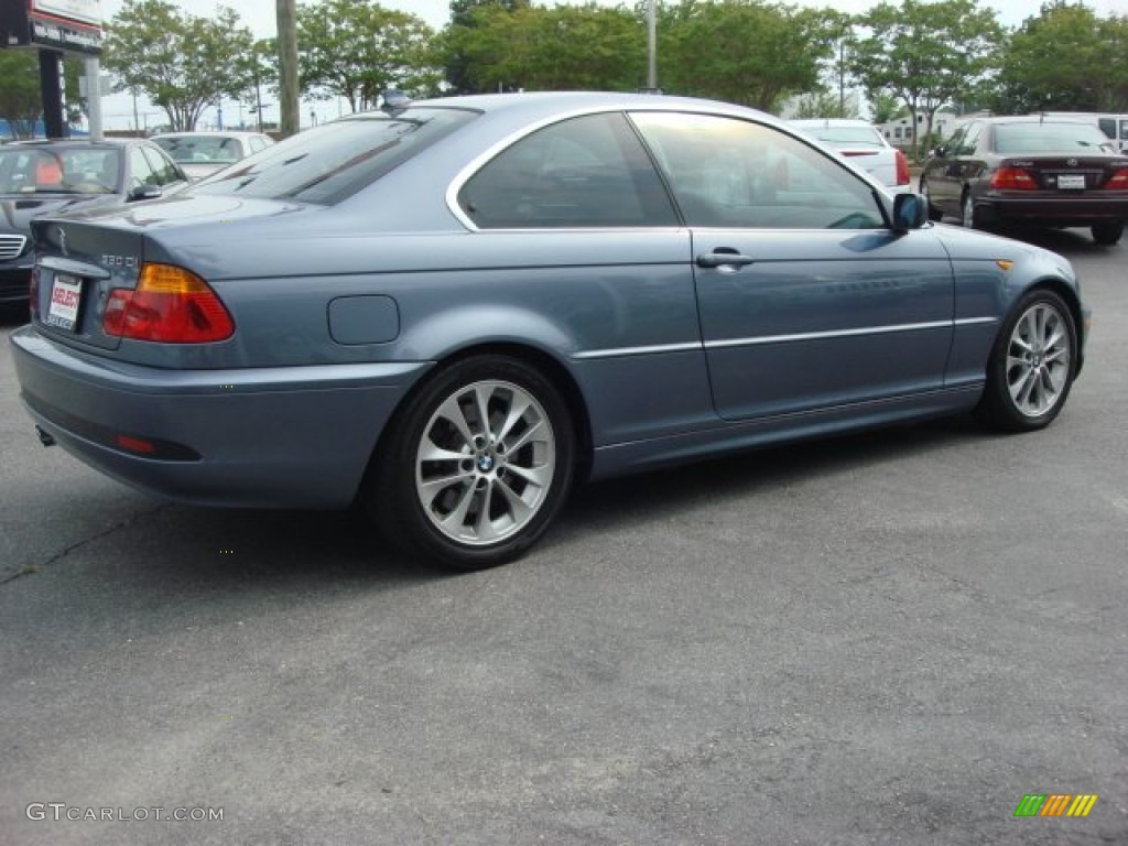 2004 3 Series 330i Coupe - Steel Blue Metallic / Grey photo #5