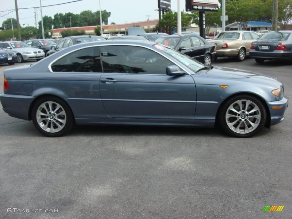 2004 3 Series 330i Coupe - Steel Blue Metallic / Grey photo #6