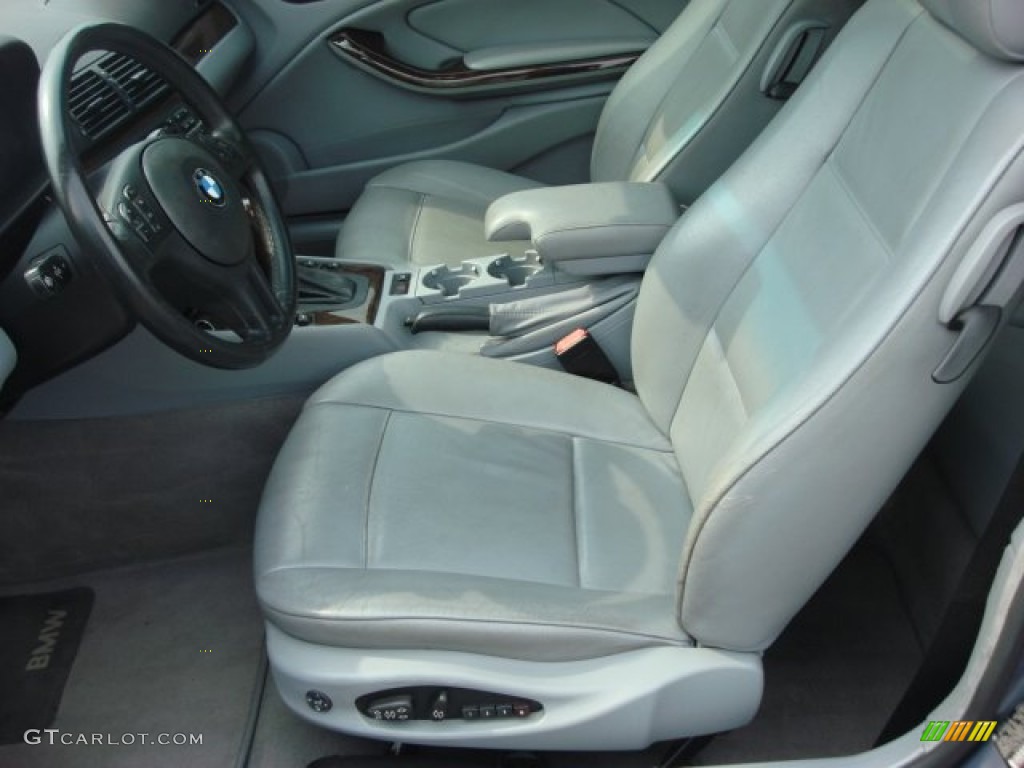 2004 3 Series 330i Coupe - Steel Blue Metallic / Grey photo #9