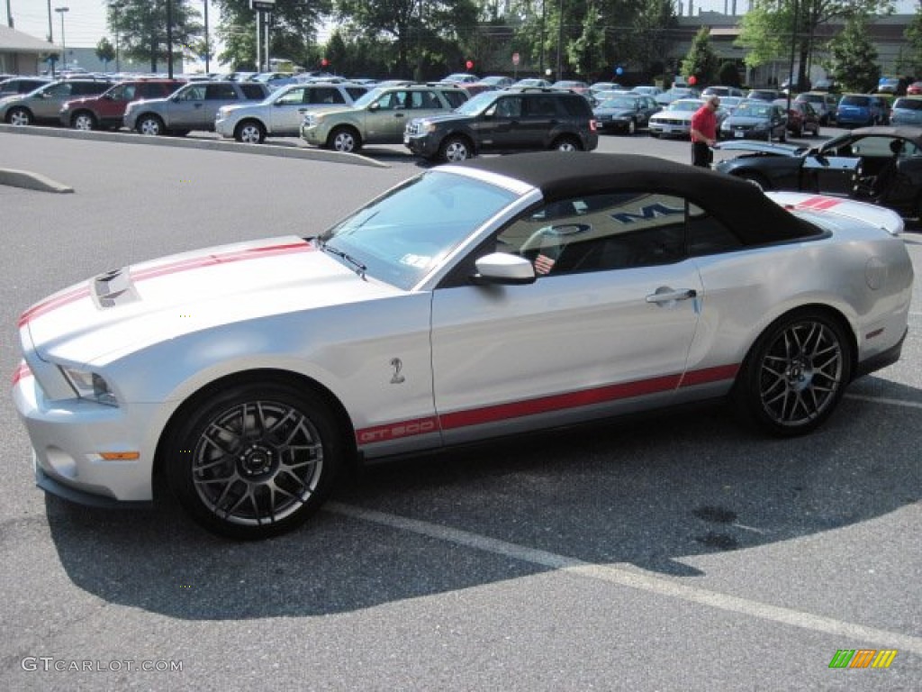 Ingot Silver Metallic 2012 Ford Mustang Shelby GT500 SVT Performance Package Convertible Exterior Photo #50683403
