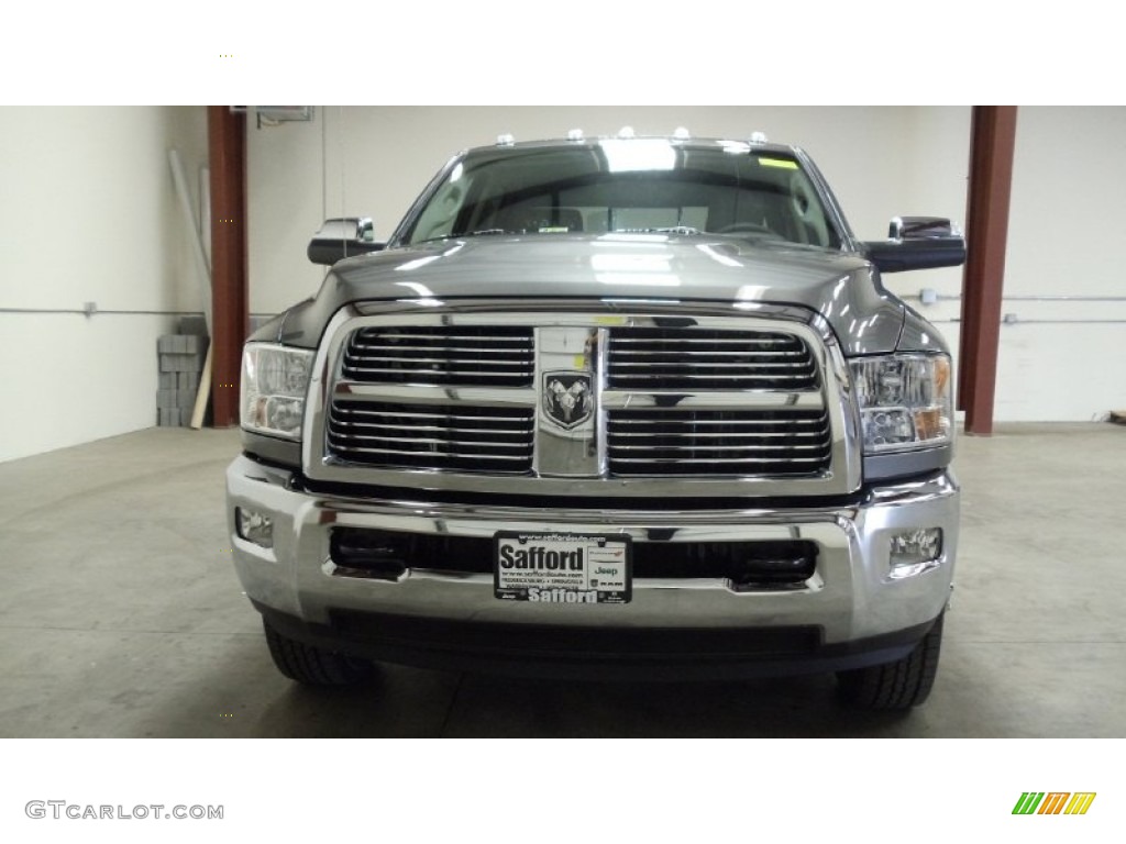 2011 Ram 3500 HD Laramie Crew Cab 4x4 Dually - Mineral Gray Metallic / Light Pebble Beige/Bark Brown photo #2