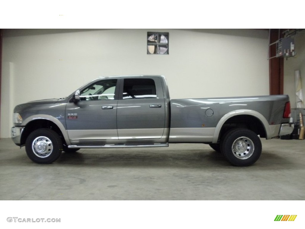 2011 Ram 3500 HD Laramie Crew Cab 4x4 Dually - Mineral Gray Metallic / Light Pebble Beige/Bark Brown photo #7