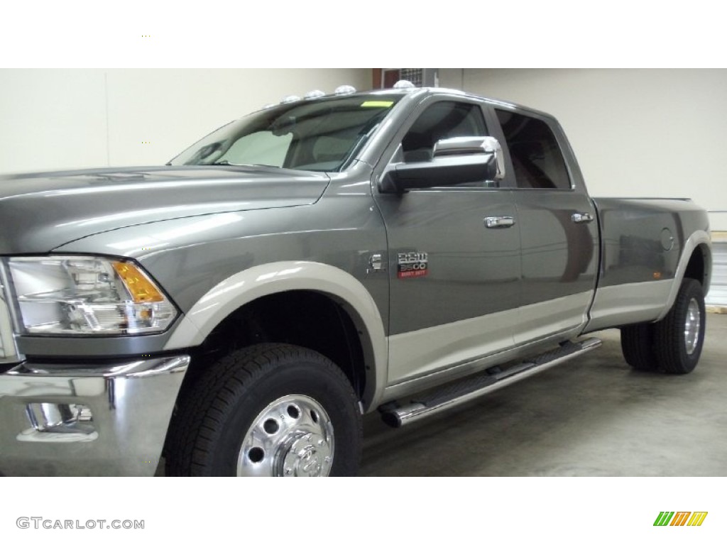 2011 Ram 3500 HD Laramie Crew Cab 4x4 Dually - Mineral Gray Metallic / Light Pebble Beige/Bark Brown photo #8