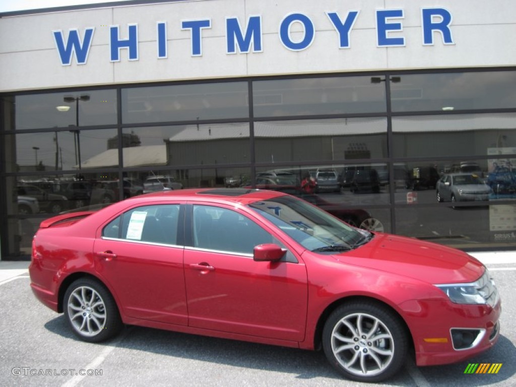 2011 Fusion SE - Red Candy Metallic / Charcoal Black photo #1