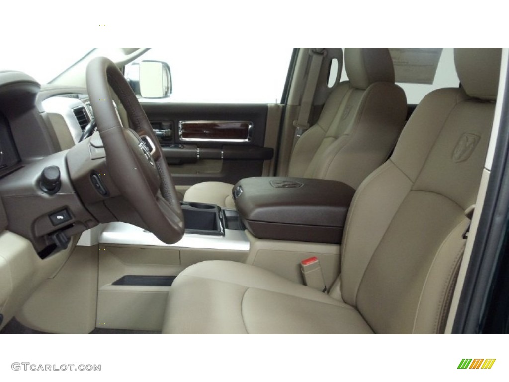 Light Pebble Beige/Bark Brown Interior 2011 Dodge Ram 3500 HD Laramie Crew Cab 4x4 Photo #50684258