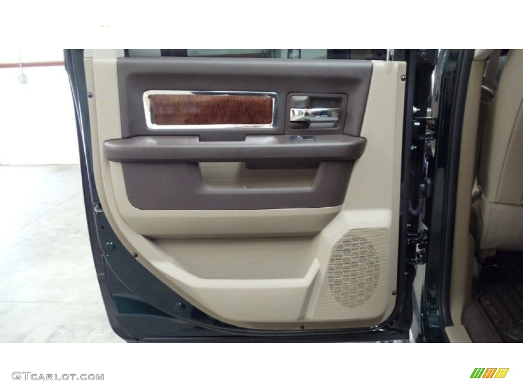 2011 Dodge Ram 3500 HD Laramie Crew Cab 4x4 Light Pebble Beige/Bark Brown Door Panel Photo #50684303