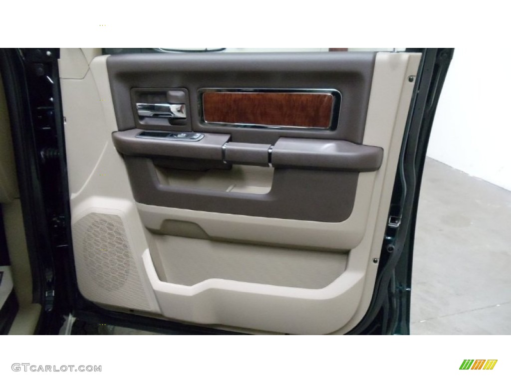 2011 Dodge Ram 3500 HD Laramie Crew Cab 4x4 Light Pebble Beige/Bark Brown Door Panel Photo #50684312