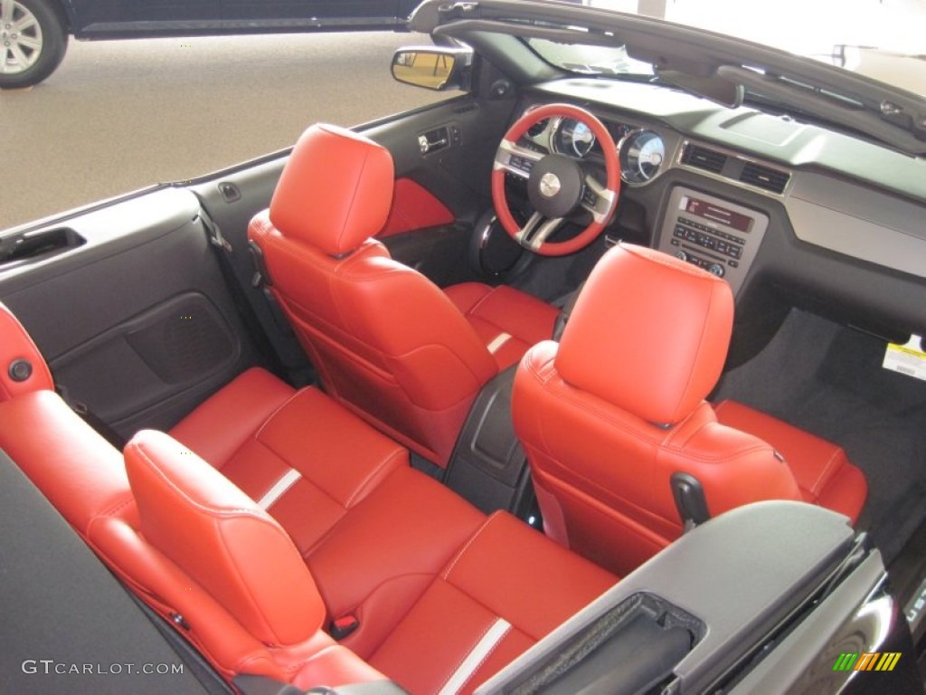 Brick Red/Cashmere Interior 2012 Ford Mustang GT Premium Convertible Photo #50684354