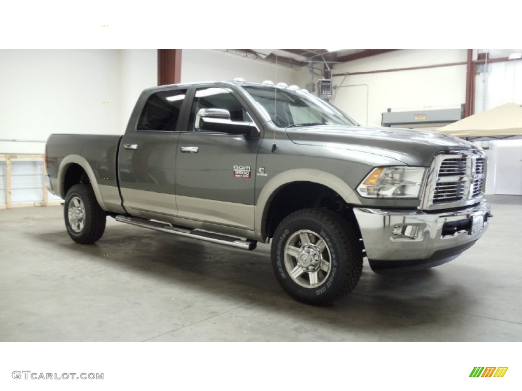2011 Ram 3500 HD Laramie Crew Cab 4x4 - Mineral Gray Metallic / Dark Slate Gray photo #3