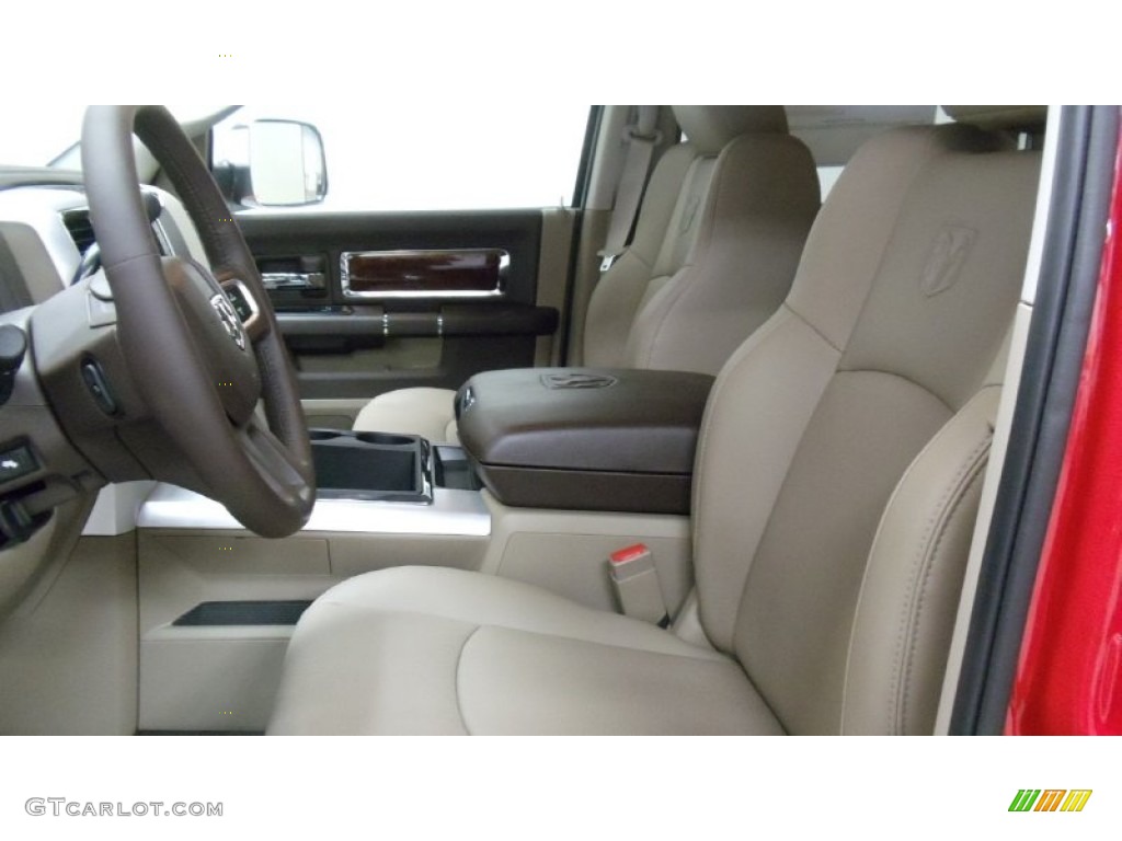 Light Pebble Beige/Bark Brown Interior 2011 Dodge Ram 3500 HD Laramie Crew Cab 4x4 Photo #50684906