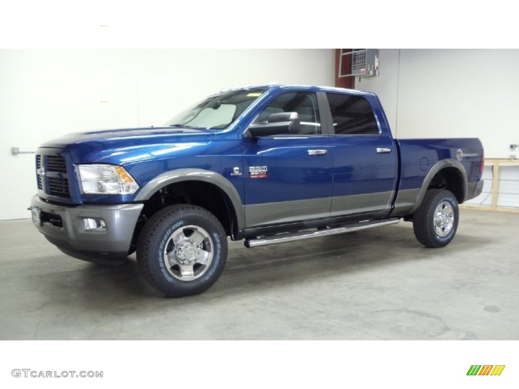 Deep Water Blue Pearl 2011 Dodge Ram 3500 HD SLT Outdoorsman Crew Cab 4x4 Exterior Photo #50684978