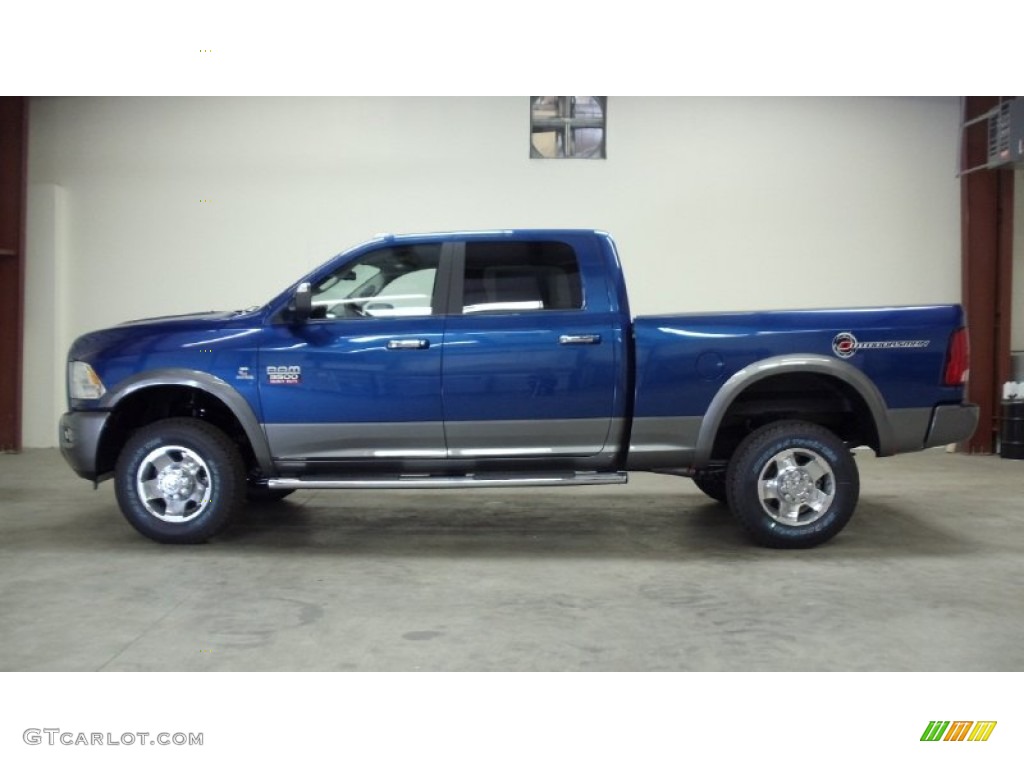 2011 Ram 3500 HD SLT Outdoorsman Crew Cab 4x4 - Deep Water Blue Pearl / Light Pebble Beige/Bark Brown photo #7