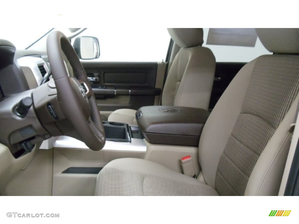 Light Pebble Beige/Bark Brown Interior 2011 Dodge Ram 3500 HD SLT Outdoorsman Crew Cab 4x4 Photo #50685170