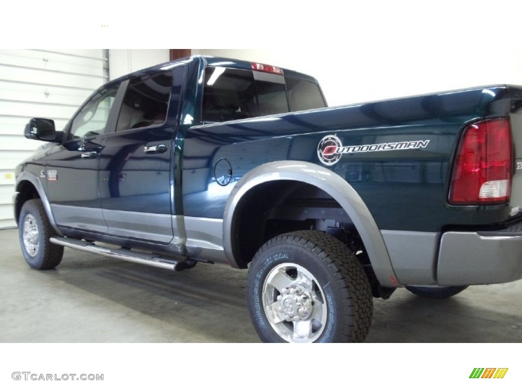 2011 Ram 3500 HD SLT Outdoorsman Crew Cab 4x4 - Hunter Green Pearl / Light Pebble Beige/Bark Brown photo #11