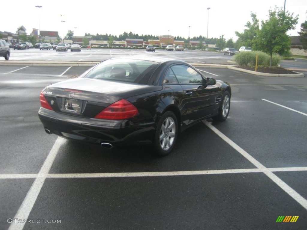 2003 SL 500 Roadster - Black / Berry Red photo #3