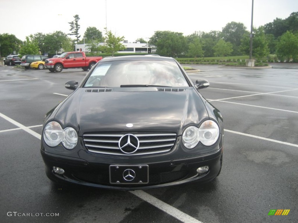 2003 SL 500 Roadster - Black / Berry Red photo #6