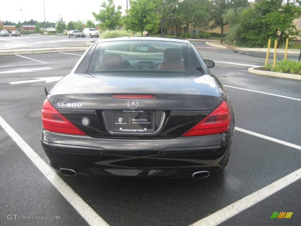 2003 SL 500 Roadster - Black / Berry Red photo #10