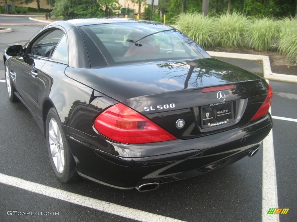 2003 SL 500 Roadster - Black / Berry Red photo #11