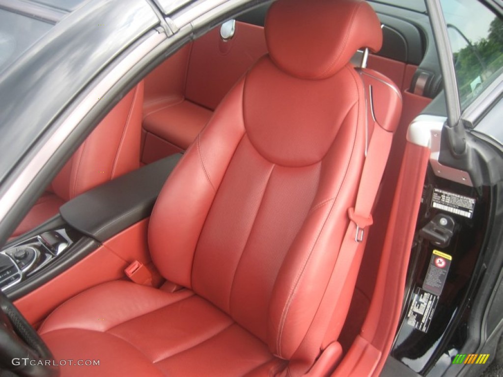 Berry Red Interior 2003 Mercedes-Benz SL 500 Roadster Photo #50685599
