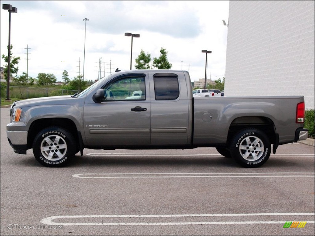 Steel Gray Metallic 2008 GMC Sierra 1500 SLE Extended Cab Exterior Photo #50685995