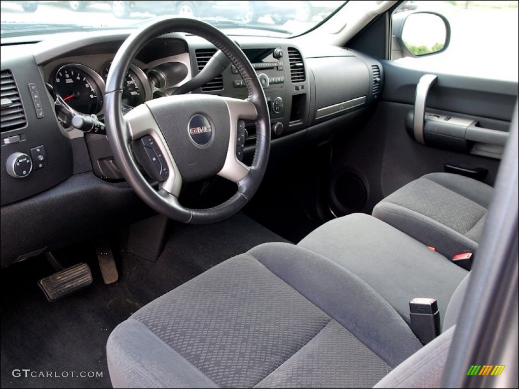 Ebony Interior 2008 GMC Sierra 1500 SLE Extended Cab Photo #50686031