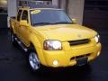 2001 Solar Yellow Nissan Frontier SE V6 Crew Cab 4x4  photo #13