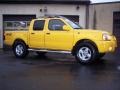 2001 Solar Yellow Nissan Frontier SE V6 Crew Cab 4x4  photo #15