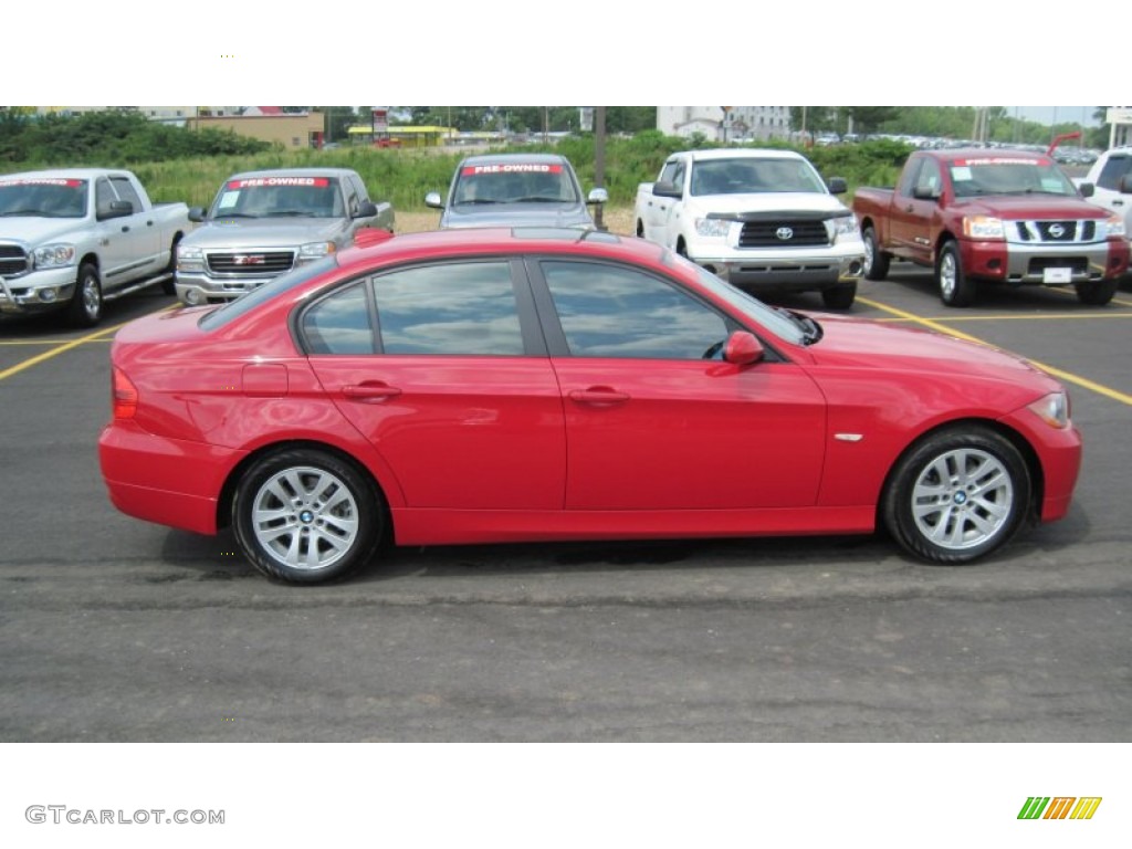 2007 3 Series 328i Sedan - Crimson Red / Beige photo #6