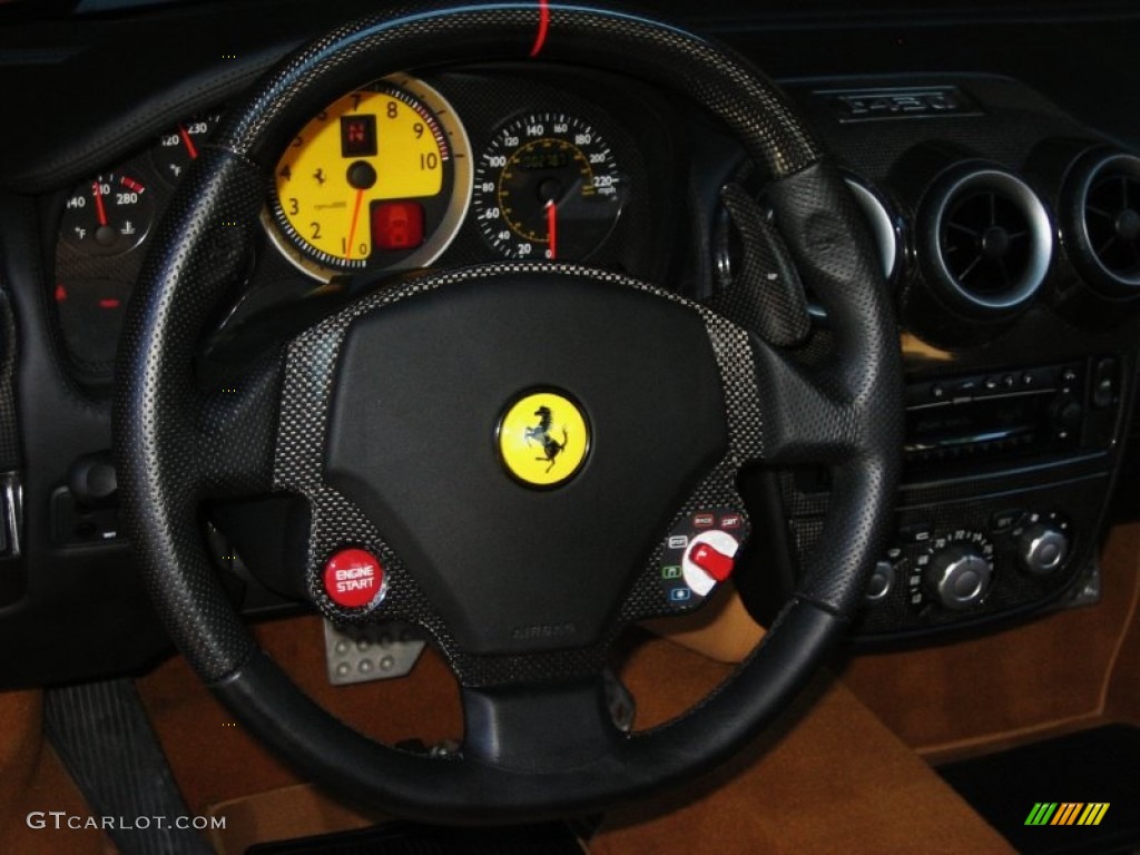 2007 Ferrari F430 Coupe F1 Beige Steering Wheel Photo #50689296