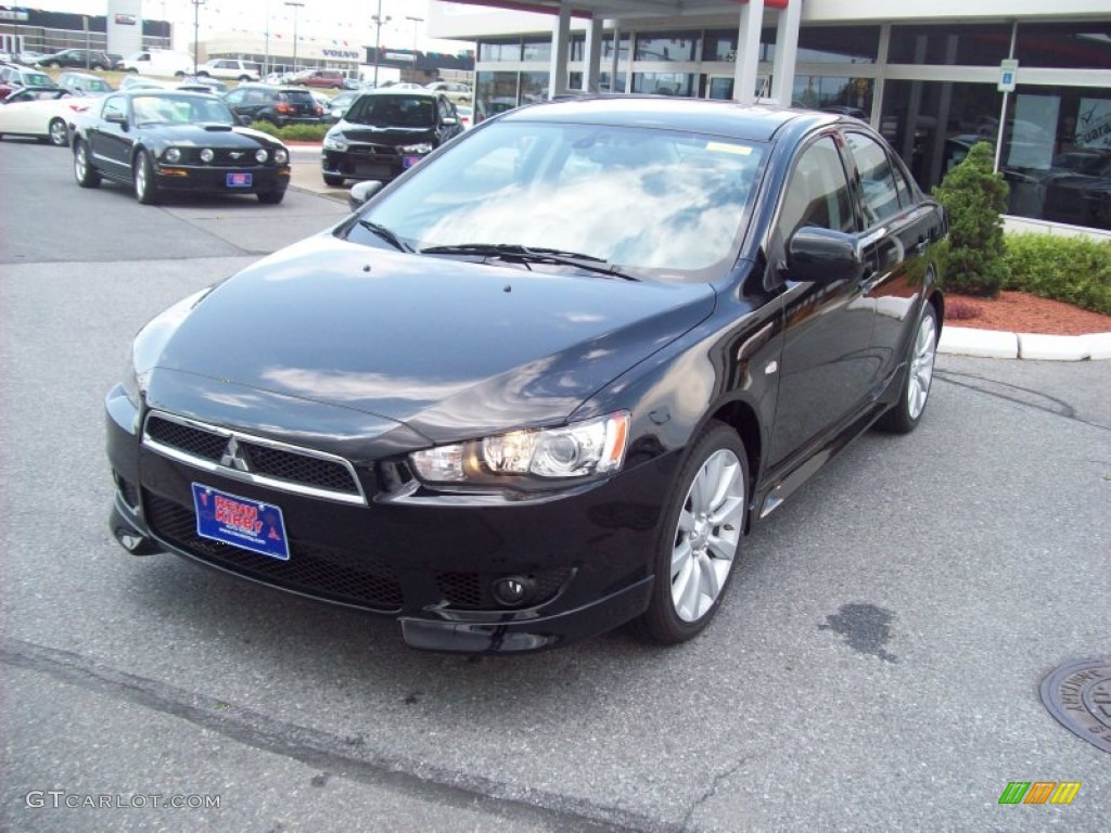 2011 Lancer GTS - Tarmac Black Pearl / Black photo #1