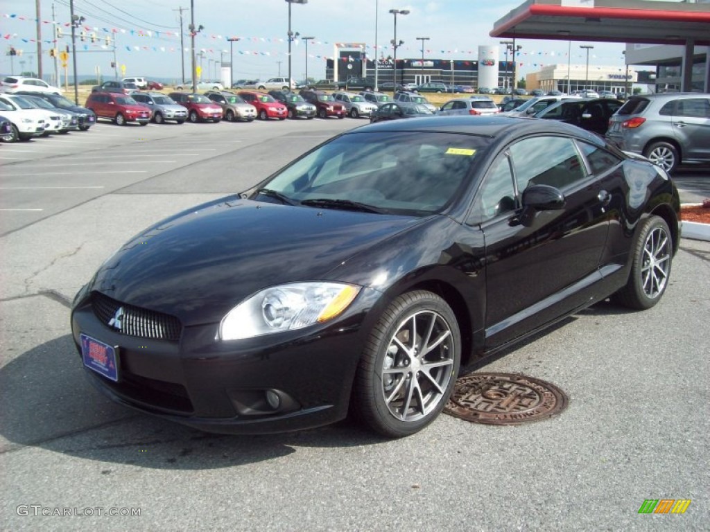 2012 Eclipse GS Sport Coupe - Kalapana Black / Dark Charcoal photo #1