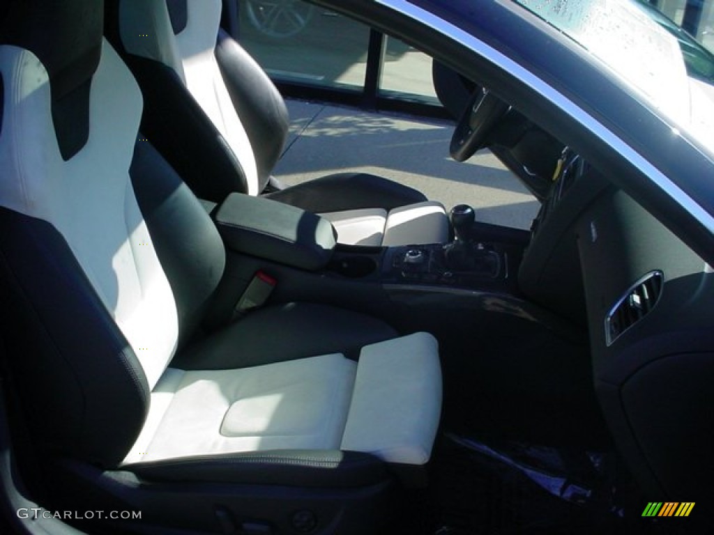 Pearl Silver/Black Silk Nappa Leather Interior 2009 Audi S5 4.2 quattro Photo #50691421